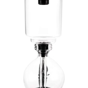 Yama Glass Tabletop Siphon Coffee Maker I Syphon Brewer with Vacuum Technology I Hand Blown Durable Borosilicate Glass for Cleanest Brew I Alcohol Burner I Makes 5 Cups (15-20oz) I, 20-Ounce, Clear