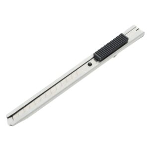 tajima lc301b slimline snap off knife with auto lock handle and 3 blades for graphics 9mm, silver