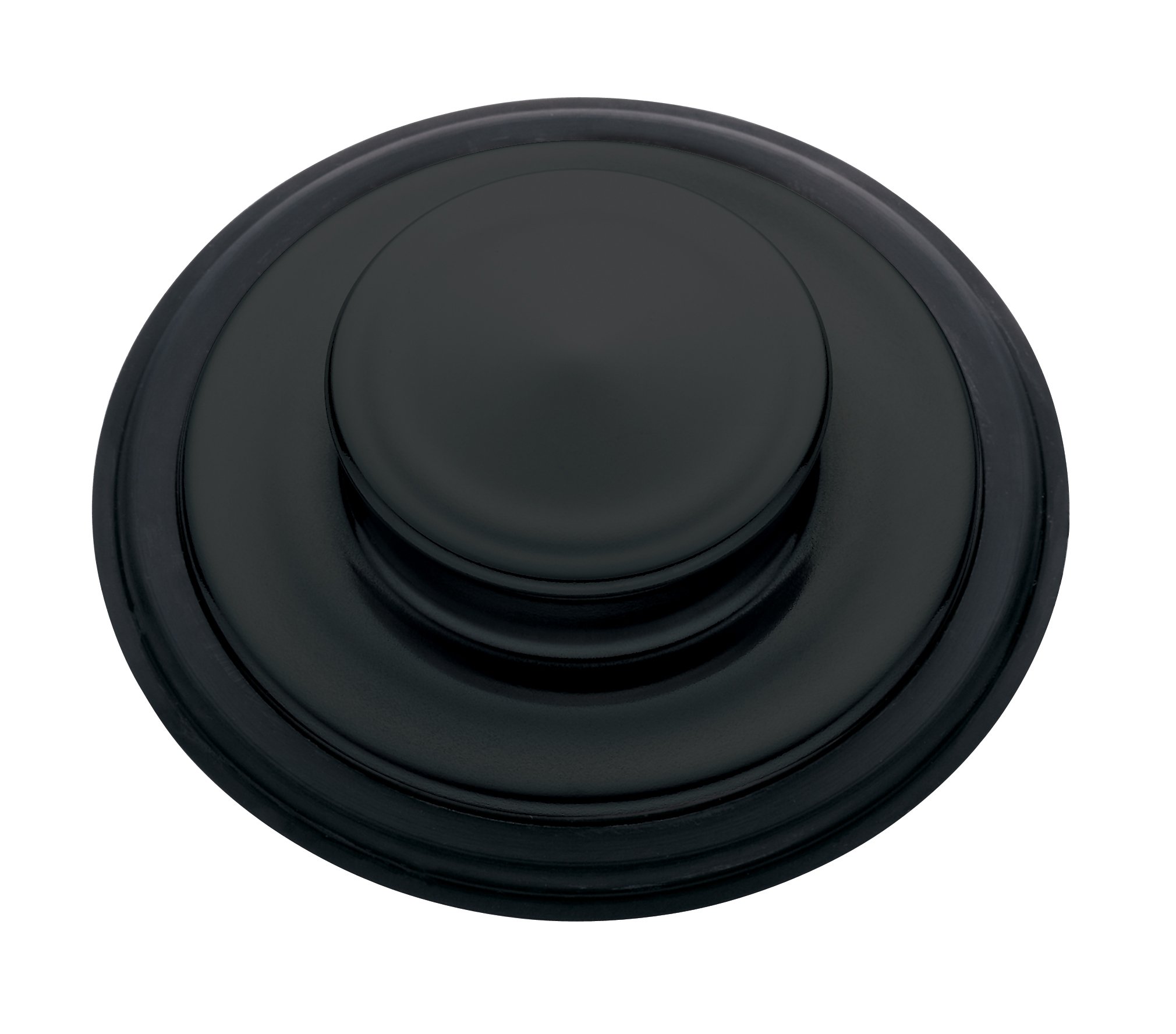 Insinkerator STP-MTBLK, Matte Black Garbage Disposal Sink Stopper Fits Standard Kitchen Drain Size of 3 1/2 Inch Diameter