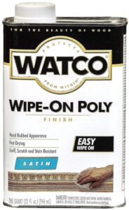 rust-oleum, quart,satin watco 68141 wipe-on polyurethane finish