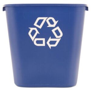 deskside recycling container, 28-1/8 qt, blue, open top - 1/each