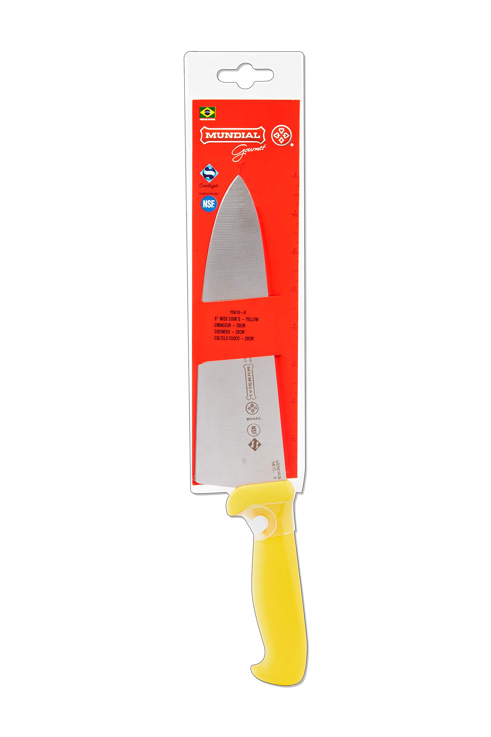 Mundial 5600 Series 8-inch Chef's or Cook's Knife with Yellow Handle