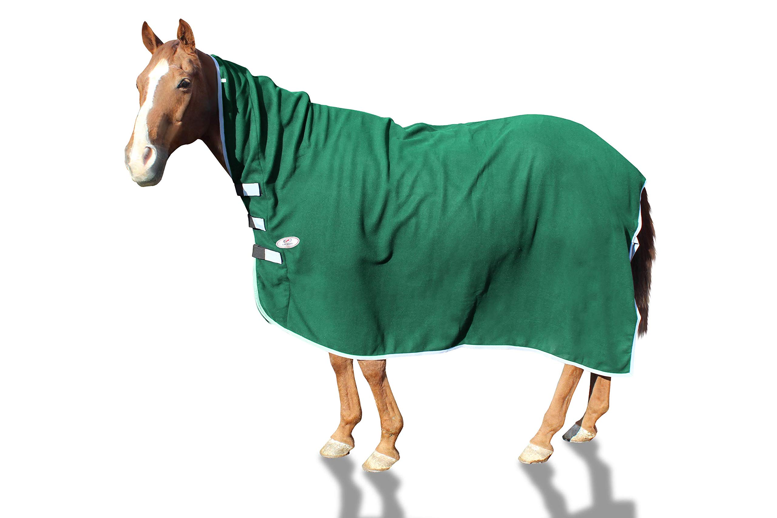 Derby Originals Fleece Cooler with Neck Cover All Season Sheet & Blanket Liner, Hunter Green, 80-4033HG-XL, X-Large