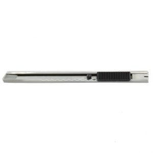 Tajima LC301B Slimline Snap Off Knife with Auto Lock Handle and 3 Blades for Graphics 9MM, Silver