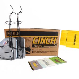 Cinch Traps Mole Trap Kit: Two Traps With Mole Tunnel Flags And Instructions - By - Made In America