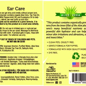 Espree Ear Care Cleaner for Dogs - Removes Dirt & Debris - Restores Ear Natural Balance and Health - Fresh Peppermint Fragrance - 1 Gallon