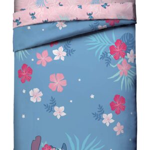 Disney Lilo & Stitch Paradise Dream Twin Comforter & Sham Set - Super Soft Kids Reversible Bedding - Fade Resistant Microfiber (Official Disney Product)