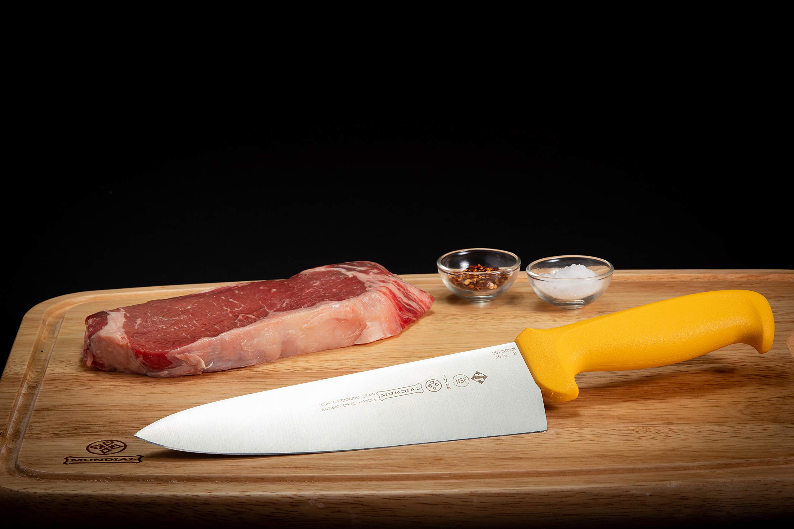 Mundial 5600 Series 8-inch Chef's or Cook's Knife with Yellow Handle