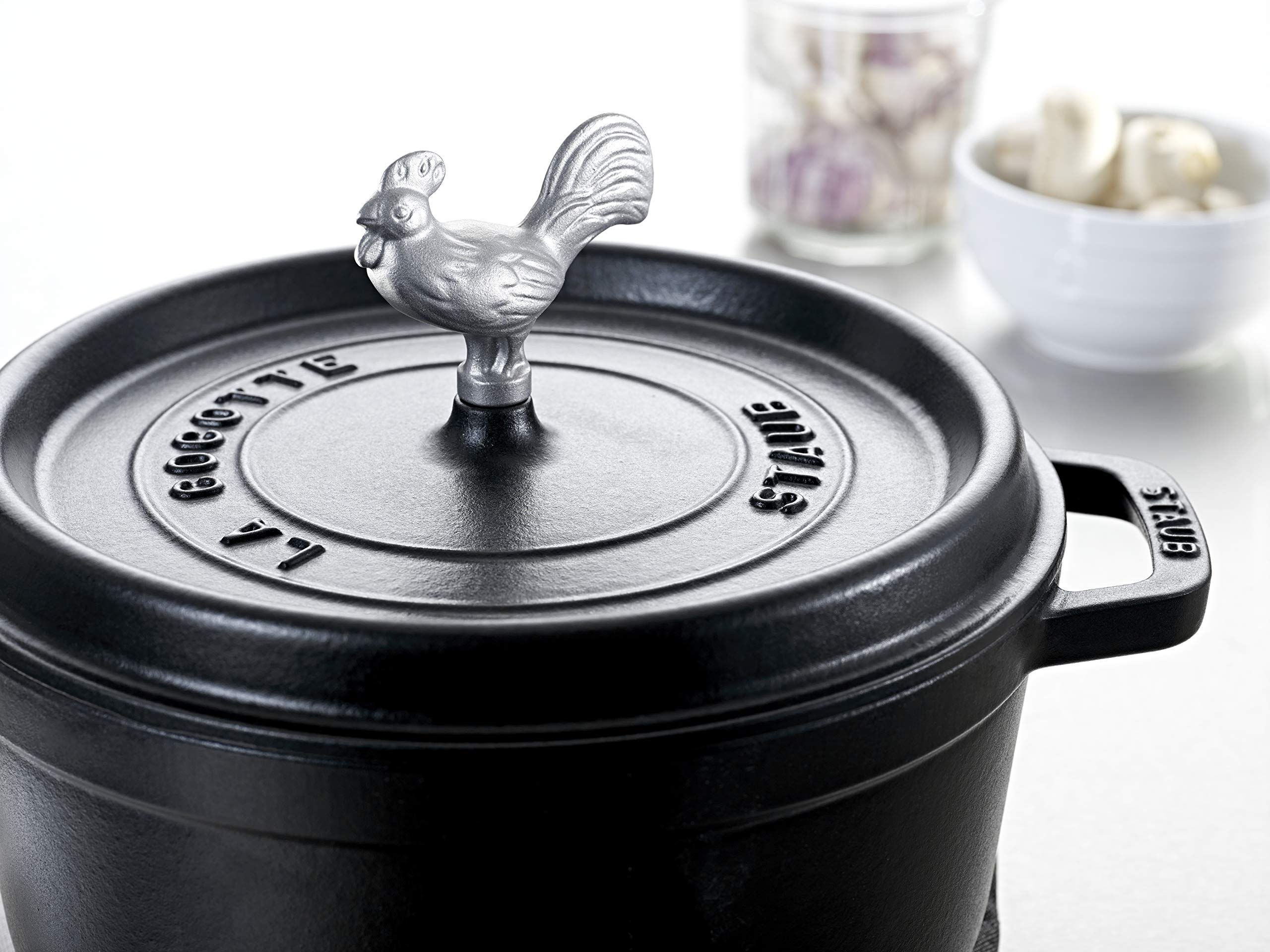 STAUB 40509-346-0 Rooster Lid Knob, Cast Iron, Silver