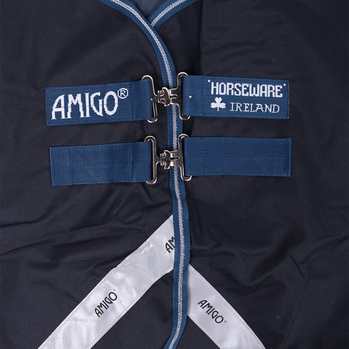 HORSEWEAR Ireland Amigo Bravo 12 Original Lightweight Waterproof Breathable Horse Turnout Blanket (0g Fill), Navy/Navy, 78