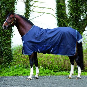 HORSEWEAR Ireland Amigo Bravo 12 Original Lightweight Waterproof Breathable Horse Turnout Blanket (0g Fill), Navy/Navy, 78