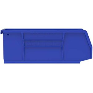 Akro-Mils 30224 AkroBins Plastic Storage Bins, Space-Saving Stackable Bins, Garage Organization Bins, Pantry Organization, Craft Storage, 11-Inch x 4-Inch x 4-Inch, Blue, 12-Pack