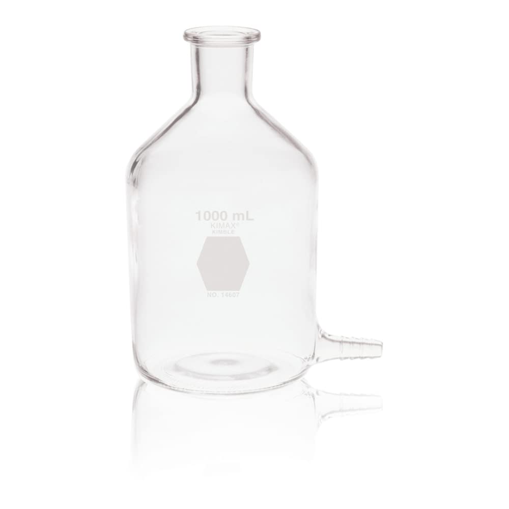 Kimble 14607-1000 Borosilicate Glass Aspirator with Bottom Hose Outlet, 1L Capacity