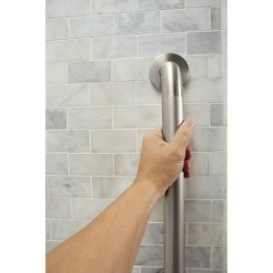 Moen R8742W Bathroom Safety 42-Inch Stainless Steel Bathroom Grab Bar, Glacier White