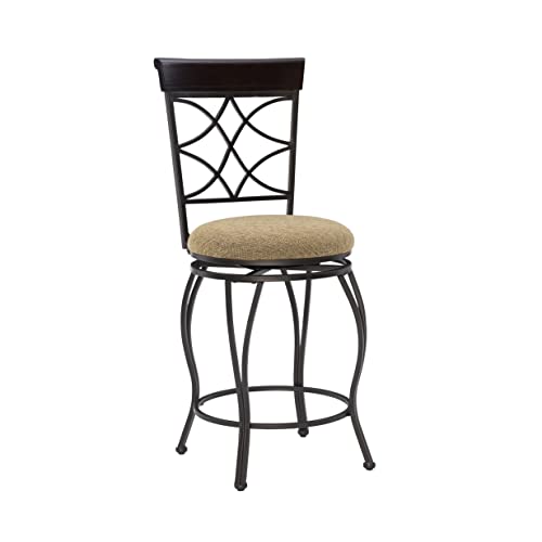 Linon Curves Swivel Counter Bar Stool 24"