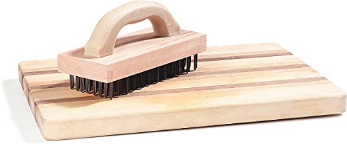 Carlisle FoodService Products 4067600 Ergonomic Steel Butcher Block Scratch Brush, 9-3/8”