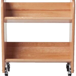 Catskill Craftsmen Bookmaster Rack with Tilted Shelves, Natural Birch