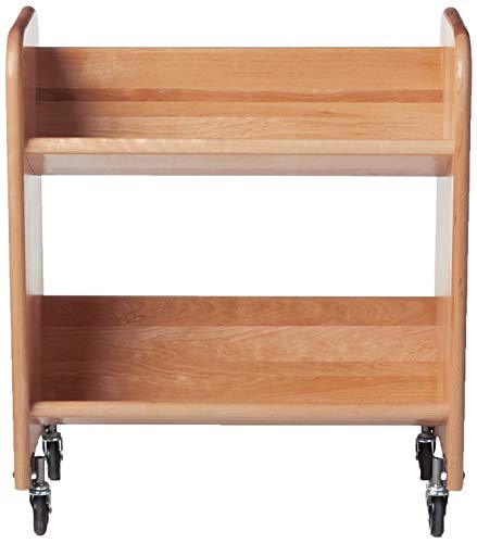 Catskill Craftsmen Bookmaster Rack with Tilted Shelves, Natural Birch