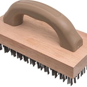 Carlisle FoodService Products 4067600 Ergonomic Steel Butcher Block Scratch Brush, 9-3/8”