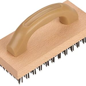 Carlisle FoodService Products 4067600 Ergonomic Steel Butcher Block Scratch Brush, 9-3/8”