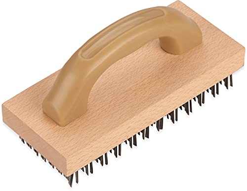 Carlisle FoodService Products 4067600 Ergonomic Steel Butcher Block Scratch Brush, 9-3/8”