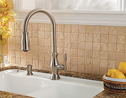 Pfister GT529-TMY Hanover 1-Handle Pull-Down Kitchen Faucet with Soap Dispenser, Tuscan Bronze