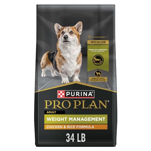 Purina Pro Plan Weight Management Dry Dog Food Chicken and Rice Formula - 34 lb. Bag