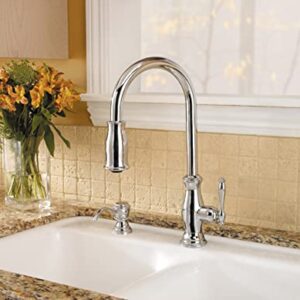 Pfister GT529-TMY Hanover 1-Handle Pull-Down Kitchen Faucet with Soap Dispenser, Tuscan Bronze