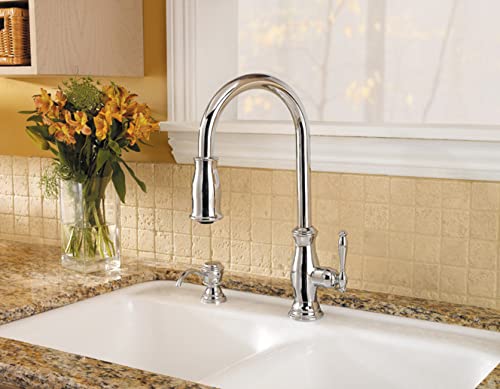 Pfister GT529-TMY Hanover 1-Handle Pull-Down Kitchen Faucet with Soap Dispenser, Tuscan Bronze