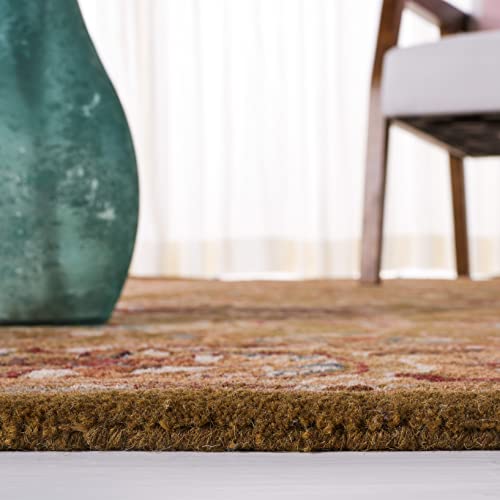 SAFAVIEH Classic Collection Accent Rug - 2' x 3', Olive & Camel, Handmade Traditional Oriental Wool, Ideal for High Traffic Areas in Entryway, Living Room, Bedroom (CL758M)