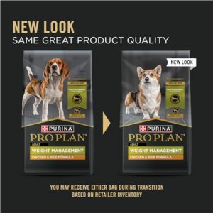 Purina Pro Plan Weight Management Dry Dog Food Chicken and Rice Formula - 34 lb. Bag