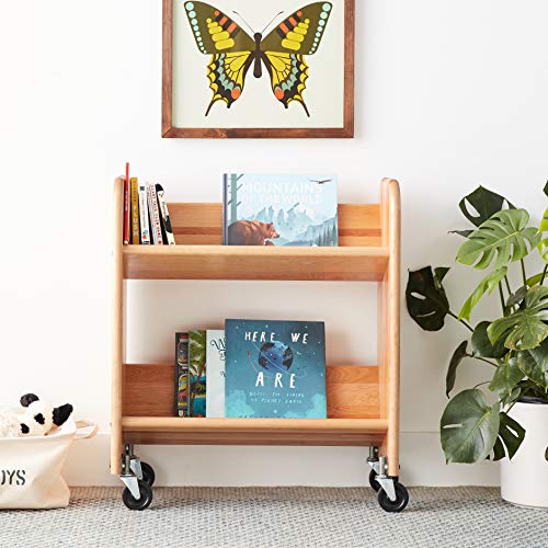 Catskill Craftsmen Bookmaster Rack with Tilted Shelves, Natural Birch