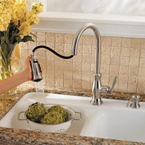 Pfister GT529-TMY Hanover 1-Handle Pull-Down Kitchen Faucet with Soap Dispenser, Tuscan Bronze