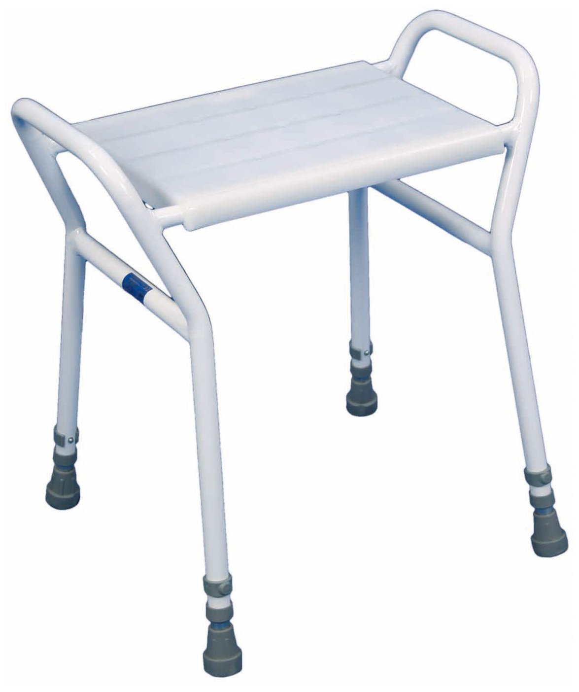 Aidapt Height Adjustable Shower and Bath Stool with Anti Slip Feet, Easy Clean Surface and Hand Grip to Aid Stability. for Users Who are Elderly, Disabled, Pregnant or Unsteady on Their Feet