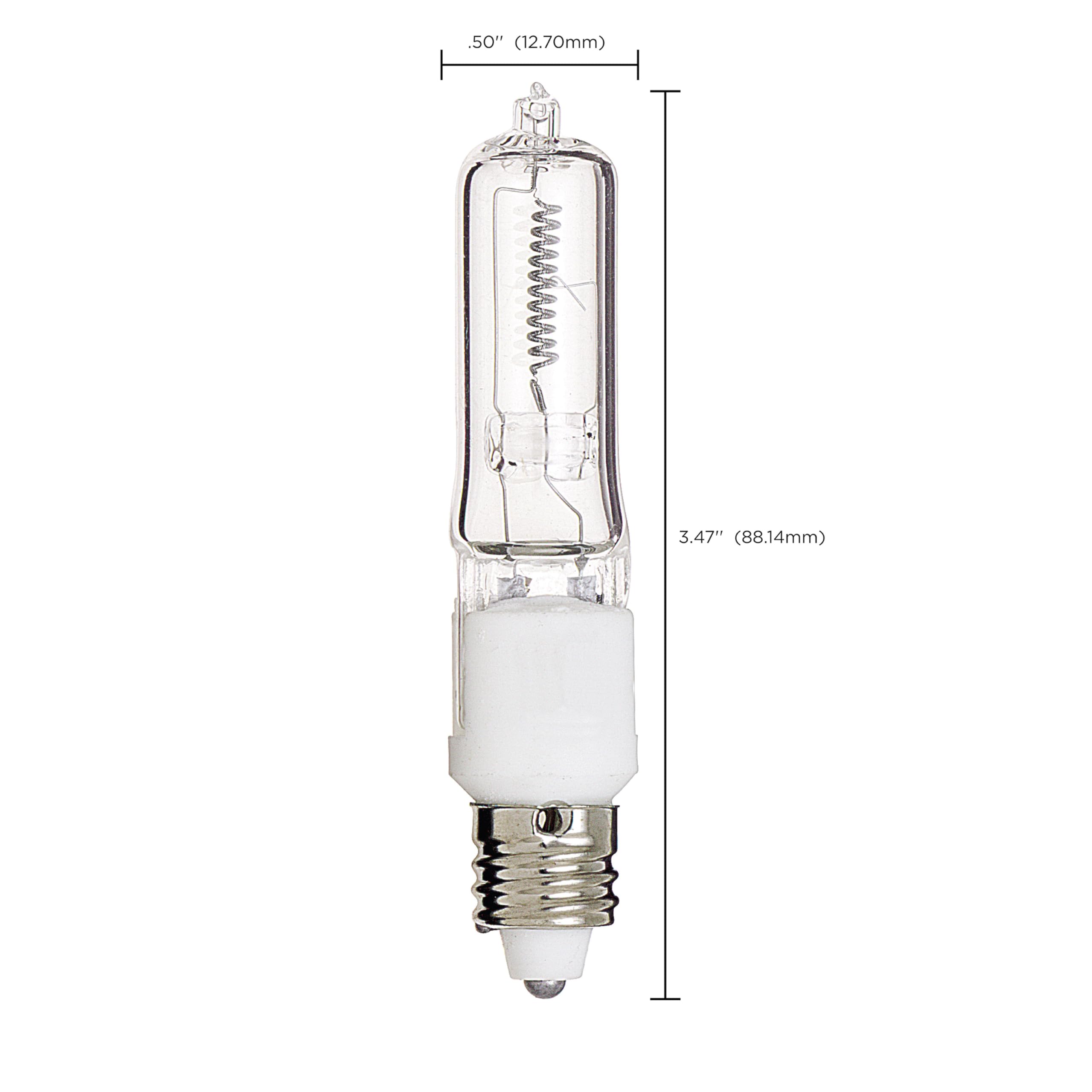 Satco S3181 120V 500-Watt T4 E11 Base Light Bulb, Clear