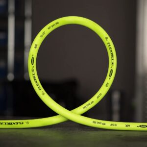 Flexzilla Air Hose, 1/2 in. x 50 ft., 3/8 in. MNPT Fittings Heavy Duty, Lightweight, Hybrid, ZillaGreen - HFZ1250YW3