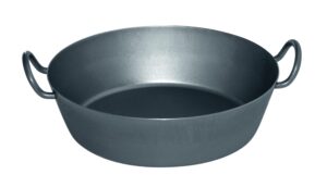 riess, 0382-023 iron cutlet pan, classic iron pan, diameter 24 cm, height 9.3 cm, iron, induction