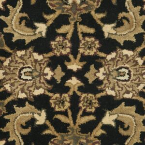 SAFAVIEH Classic Collection 3' x 5' Black / Gold CL252A Handmade Traditional Oriental Premium Wool Area Rug