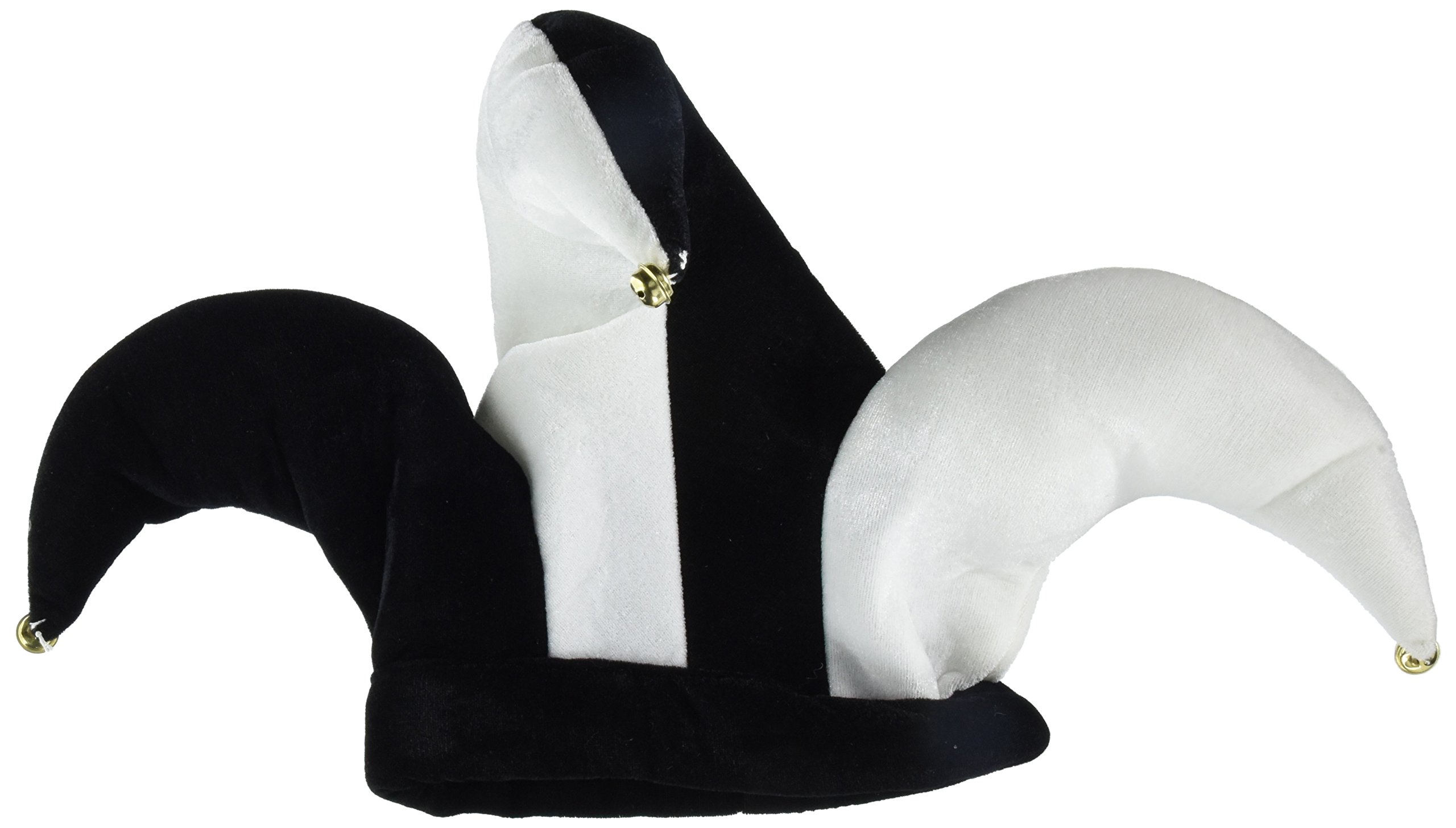 Beistle Plush Black & White Jester Hat