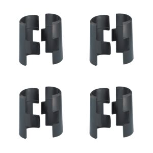 metro 9985 replacement plastic split sleeves for super erecta industrial wire shelving, black, pack of 4