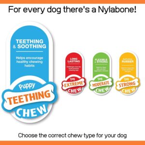 Nylabone Puppy Rubber Teether - Puppy Chew Toys for Teething - Puppy Supplies - Vanilla Flavor, Small/Regular (1 Count)