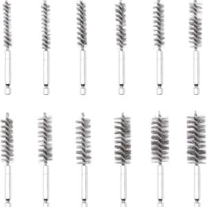 NEIKO 00325A Wire Brush Drill Attachments with 1/4-Inch Hex Shank, SAE and MM Brushes Assortment, Mountable on Power Drill or Die Grinder, 38-Piece Set