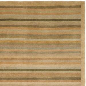 SAFAVIEH Tibetan Collection 2' x 3' Apricot / Sage TB198A Hand-Knotted Modern Premium Wool Accent Rug