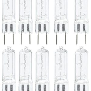 Anyray (10)-Bulbs G8 75W 75-Watt 120V T4 Halogen Light Bulbs GY8.6 75Watt 110V-130Volts Brand 10-Lamps