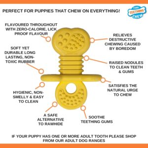 Nylabone Puppy Rubber Teether - Puppy Chew Toys for Teething - Puppy Supplies - Vanilla Flavor, Small/Regular (1 Count)