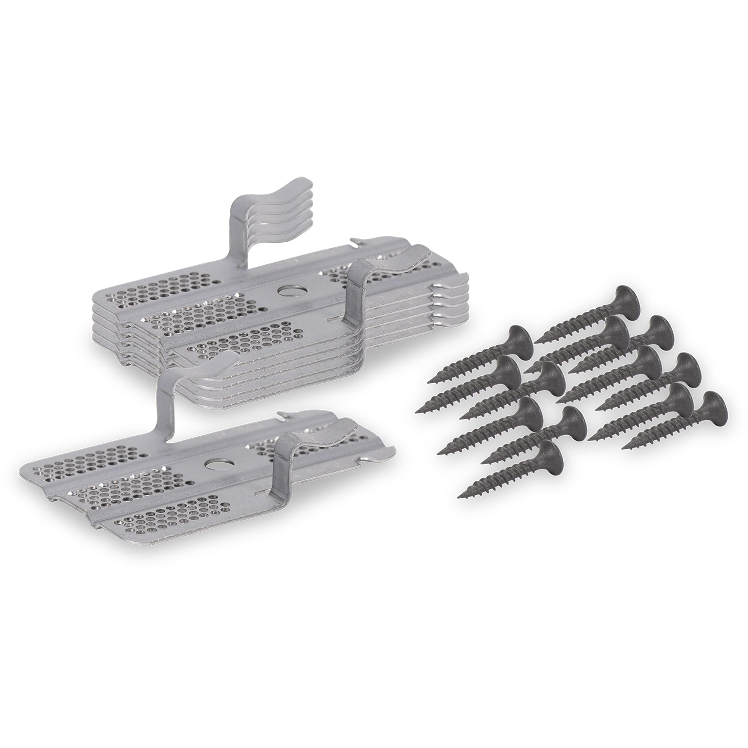 WAL-BOARD TOOLS Drywall Clips, Easy Drywall Repair Solution, Fits 1/2" and 5/8" Panels, Includes 6 Clips and 12 Screws, Made in the USA, 054-014