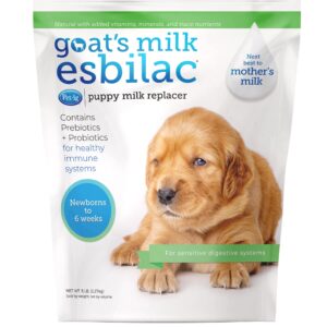 Pet-Ag Goat’s Milk Esbilac Powder - 5 lb - Powdered Puppy Formula with Prebiotics, Probiotics & Vitamins for Puppies Newborn to Six Weeks Old - for Sensitive Digestive Systems