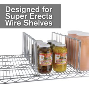 METRO DD18C Super Erecta Chrome Plated Shelf Divider, 18" Width x 8" Height, Silver