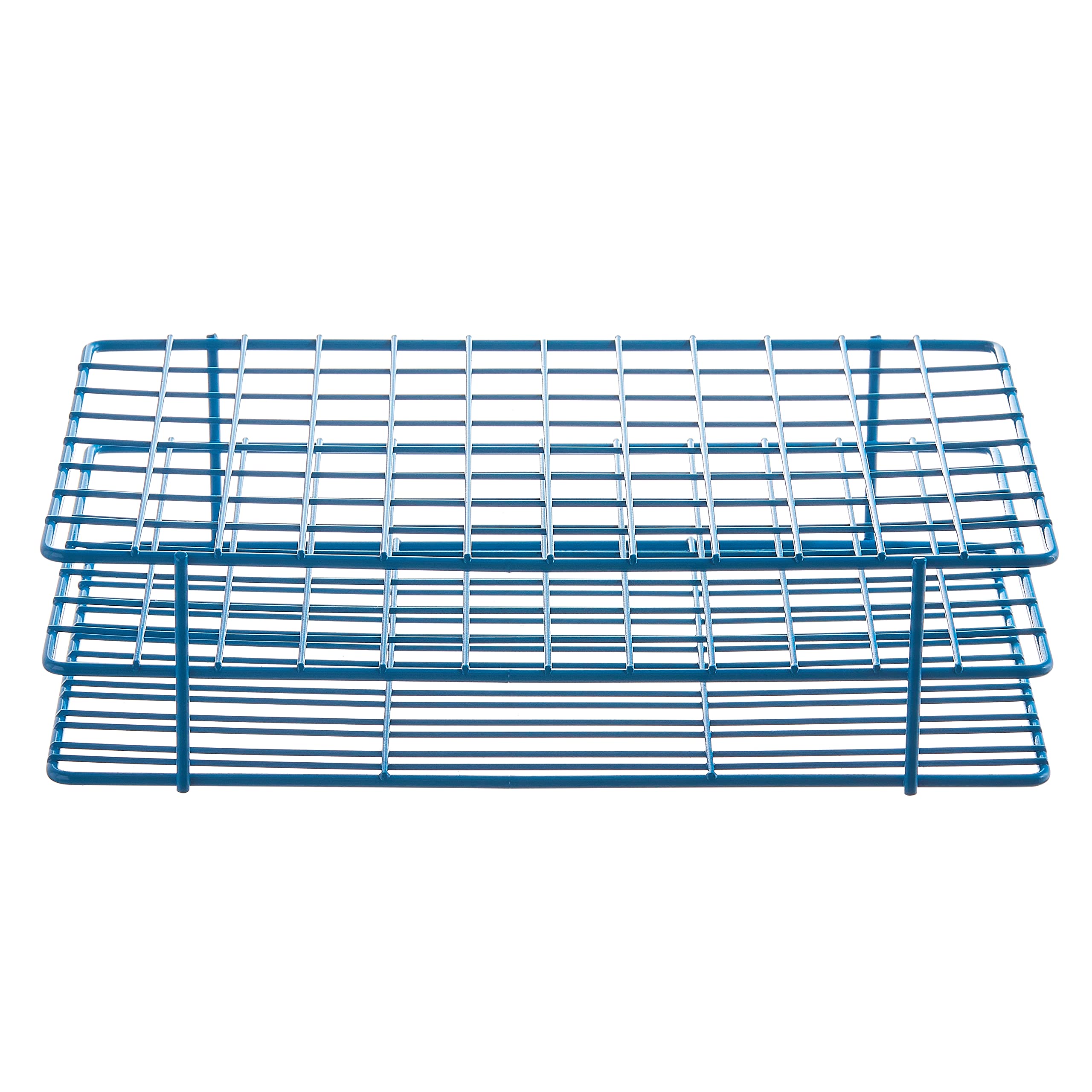 SP Bel-Art Poxygrid 96-Place Test Tube Rack for 16-17mm Tubes, Durable Wire Frame with Chemical-Resistant Blue Epoxy Coating, Ideal for Lab, Drug Discovery, and Robotic Applications – Autoclavable