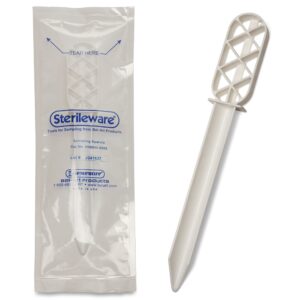 SP Bel-Art Sterileware Sampling Spatula, 9" V-Shaped, Sterile Disposable Plastic, Individually Wrapped for Powders & Granules, Food & Lab Safe - Lab Spatula, Pack of 100 (H36930-0000)